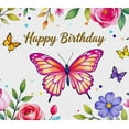 thumbnail image 4 of Watercolor Floral Butterfly Happy Birthday Banner Backdrop Party Decorations for Birthday Party Photography Props Background Decors, 4 of 8