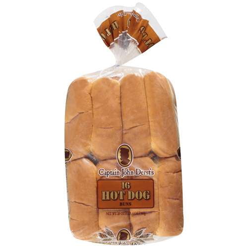 Captain John Derst 16 Hot Dog Buns, 20oz