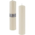 thumbnail image 2 of Mega Candles - Unscented 2 Inch x 9 Inch Dome Top Pressed Pillar Candle - Ivory, 2 of 4