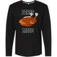 thumbnail image 3 of Inktastic Thanksgiving Feast Mode Turkey Football Long Sleeve T-Shirt, 3 of 5