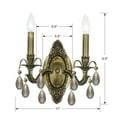 thumbnail image 7 of 5562-PW-CL-S-Crystorama Lighting-Dawson - Two Light Wall Sconce in Timeless Style - 11.5 Inches Wide by 9.75 Inches High-Pewter Finish-Swarovski, 7 of 7