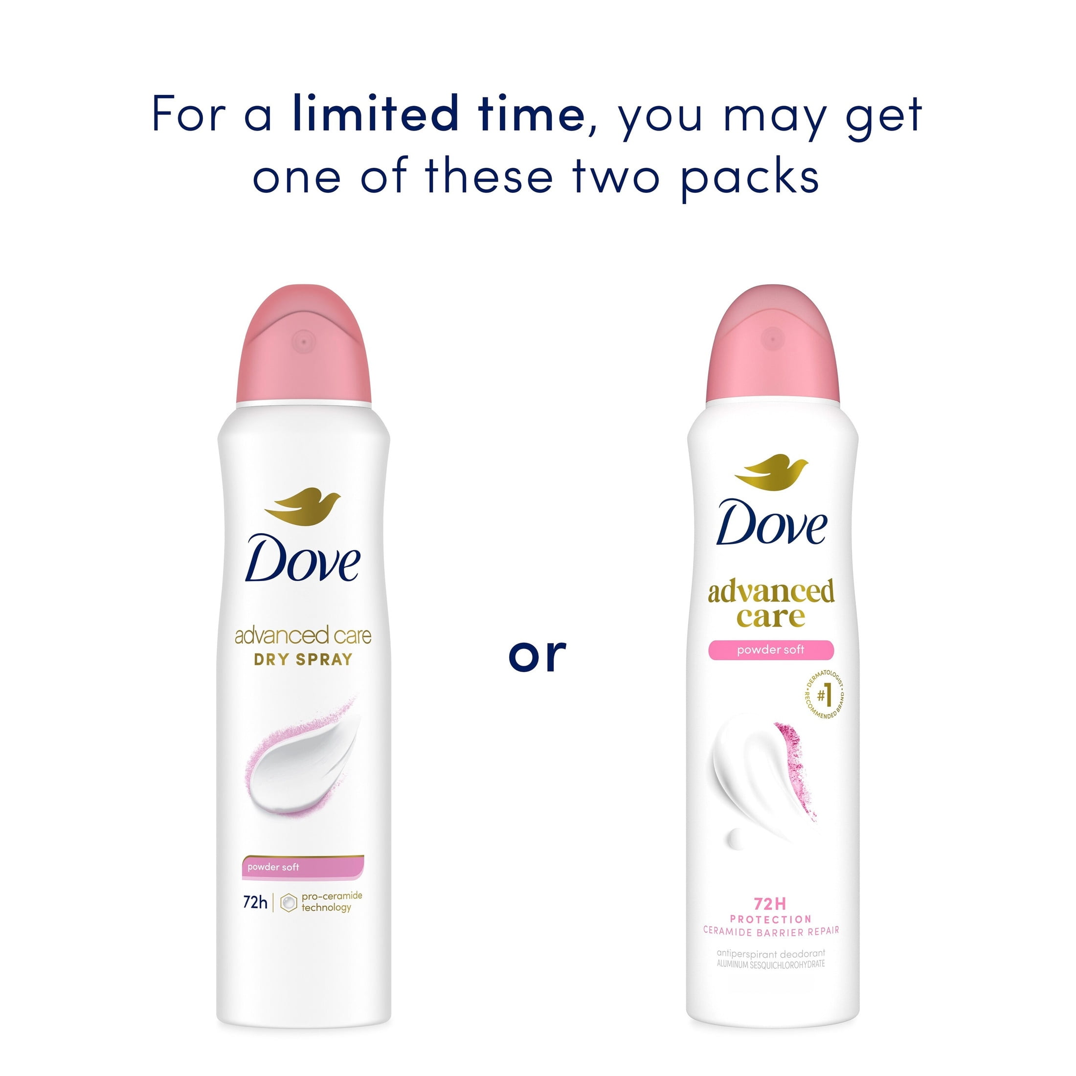 Dove Advanced Care Antiperspirant Deodorant Spray Antiperspirant Deodorant To Help Skin Barrier Repair After Shaving Powder Soft,3.8 oz