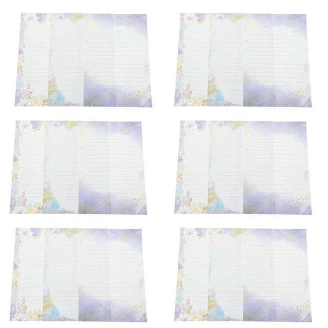 SKISUNO 24 Sheets Lined Stationery Paper Set Star Sky Vintage Style For Scrapbooking