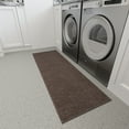 thumbnail image 2 of Ottomanson Non-Slip Hallway Runner Rug 20" x 59" Stain-Resistant Low Pile Carpet for Kitchen, Brown, 2 of 13