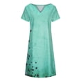 thumbnail image 4 of Robes d'Été Grande Taille pour Femmes 2024 Décontractées à Col en V Imprimé à Manches Courtes Économisez jusqu'à 65 % de Rabais!, 4 of 6