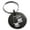 Black, variant on Stainless Steel Letter F Initial 3D Monogram Engraved Small Medallion Circle Charm Keychain Keyring