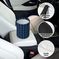 thumbnail image 6 of Kdxio Blue Black Plaid Car Trash Can Garbage Car Accessories Trash Can Car Waste Bin for for Driver and Passenger Any Vehicle, 6 of 7