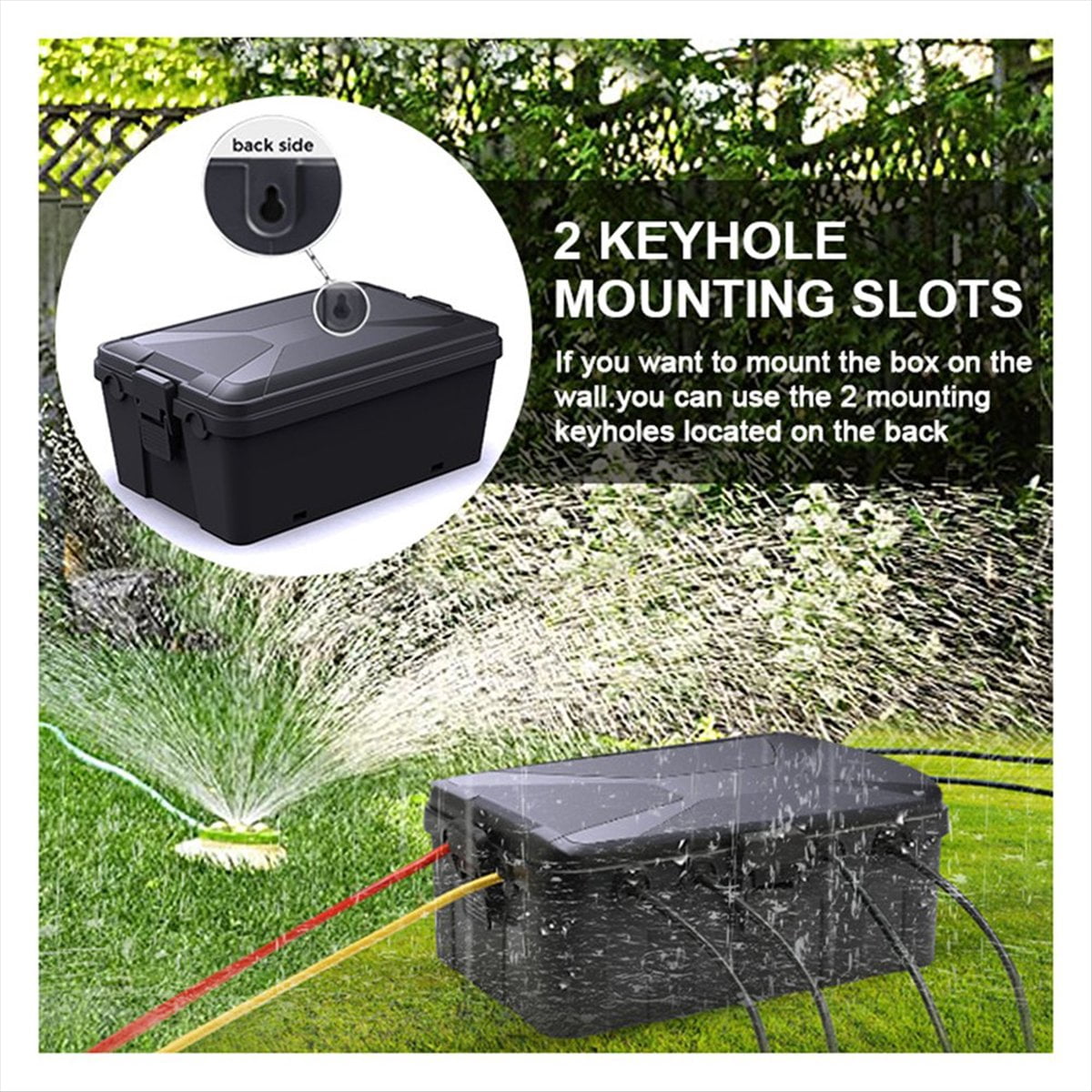 Outdoor Electrical Box Large Outdoor Extension Cord Cover Waterproof Weatherproof Connection Box for Outside Power Cord