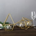 thumbnail image 4 of BalsaCircle 16.5" Gold Jointed Geometric Stand Tealight Votive Glass Candle Holders Party Wedding, 4 of 6