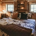 thumbnail image 5 of Paseo Road Elsa Cowhide 3 Piece Brown Cow Print Reversible Cotton Quilt Set, Western Bedding, King, 5 of 7
