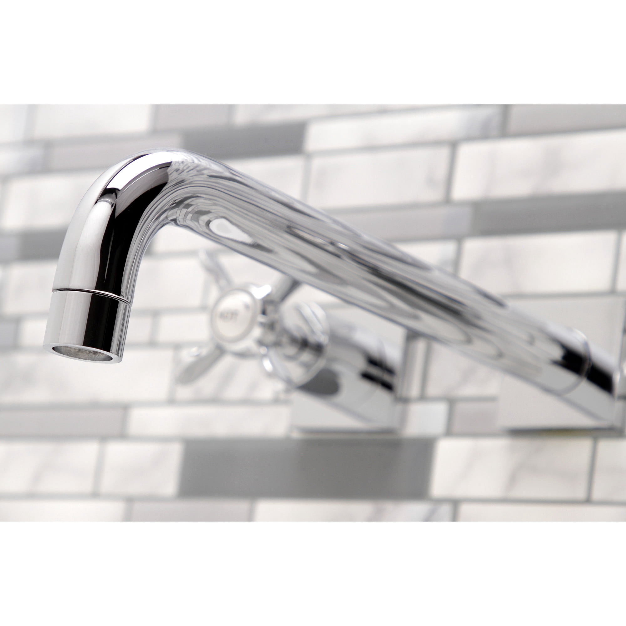 Kingston Brass KS6051BEX Essex Two-Handle 3-Hole Wall Mount Roman Tub Faucet in Polished Chrome