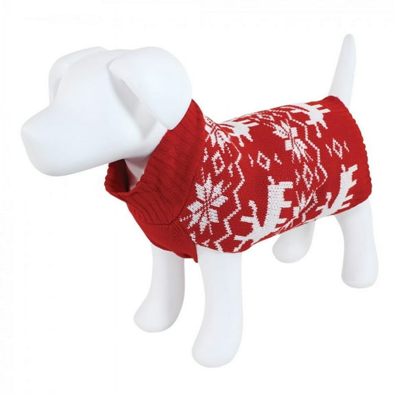 Luvable Friends Dogs and Cats Knit Pet Sweater, Fair Isle, X-Small