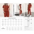 thumbnail image 6 of FreshPretty Womens 2 Piece Outfits Summer Tracksuit Sets Short Sleeve Tops Travel Long Pants Jogger Lounge Set, 6 of 8