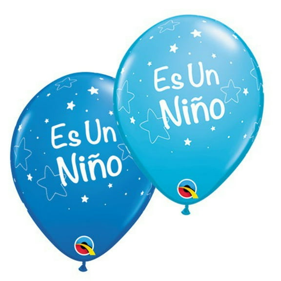 11 inch Qualatex Es Un Nino Lil' Stars Latex Balloons (50 Pack) - Party Supplies Decorations