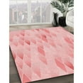 thumbnail image 3 of Ahgly Company Machine Washable Indoor Round Transitional Pink Area Rugs, 8' Round, 3 of 7