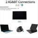 thumbnail image 2 of Ratón Óptico Vertical Ergonómico Recargable de Modo Dual USB 2.4G Inalámbrico + Bluetooth para Computadora Portátil Color Negro, 2 of 5