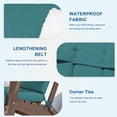 thumbnail image 4 of Adirondack Chair Cushion Thin Waterproof Anti-Slip with Straps, Weather-Resistant Indoor Outdoor Patio Seat Pad, Peacock blue,1PCS, 4 of 7