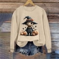 thumbnail image 5 of Women's Cute Scarecrow Graphic Sweatshirts Halloween Spider Pullover Tops Casual Long Sleeve Crewneck Shirts Loose Fit Fall Clothes Autumn Holiday Sweaters, 5 of 6