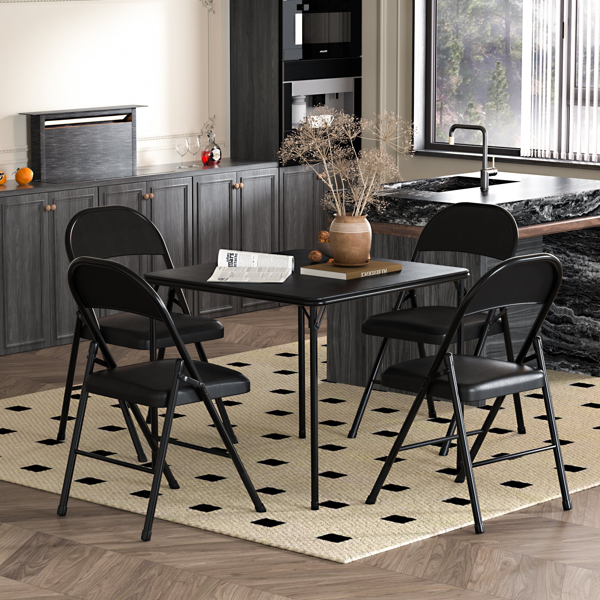 Javlergo 5-Piece Party Foldable Playing Table and Chair Set