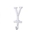 thumbnail image 2 of Whitewashed Cast Iron Letter Y Alphabet Wall Hook 6", 2 of 2