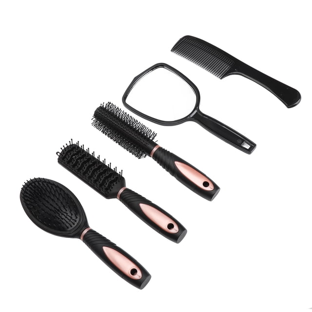 Juego de cepillos para el cabello con soporte cuidado del cabello 5 piezas peine para el cabello soporte para espejo masaje para viajes en casa ANGGREK Otros