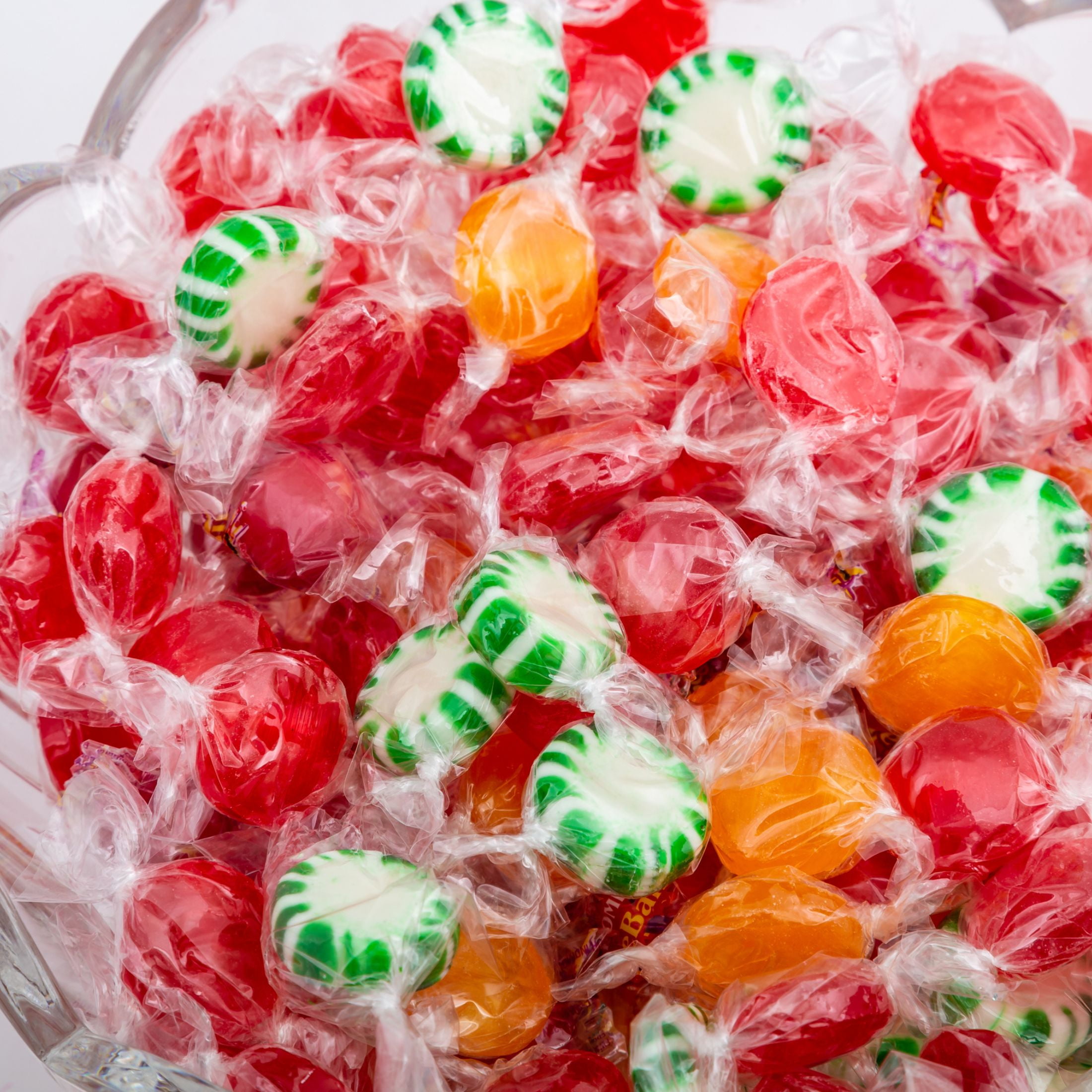 Coastal Bay Confections Sugar-Free Hard Candy Assorted Fruit Flavors 2.75Oz Gift Bags Party Basket Stocking Stuffer Candy Dishes Dessert Bars Individually Wrapped Halloween Event Party Pack of 4