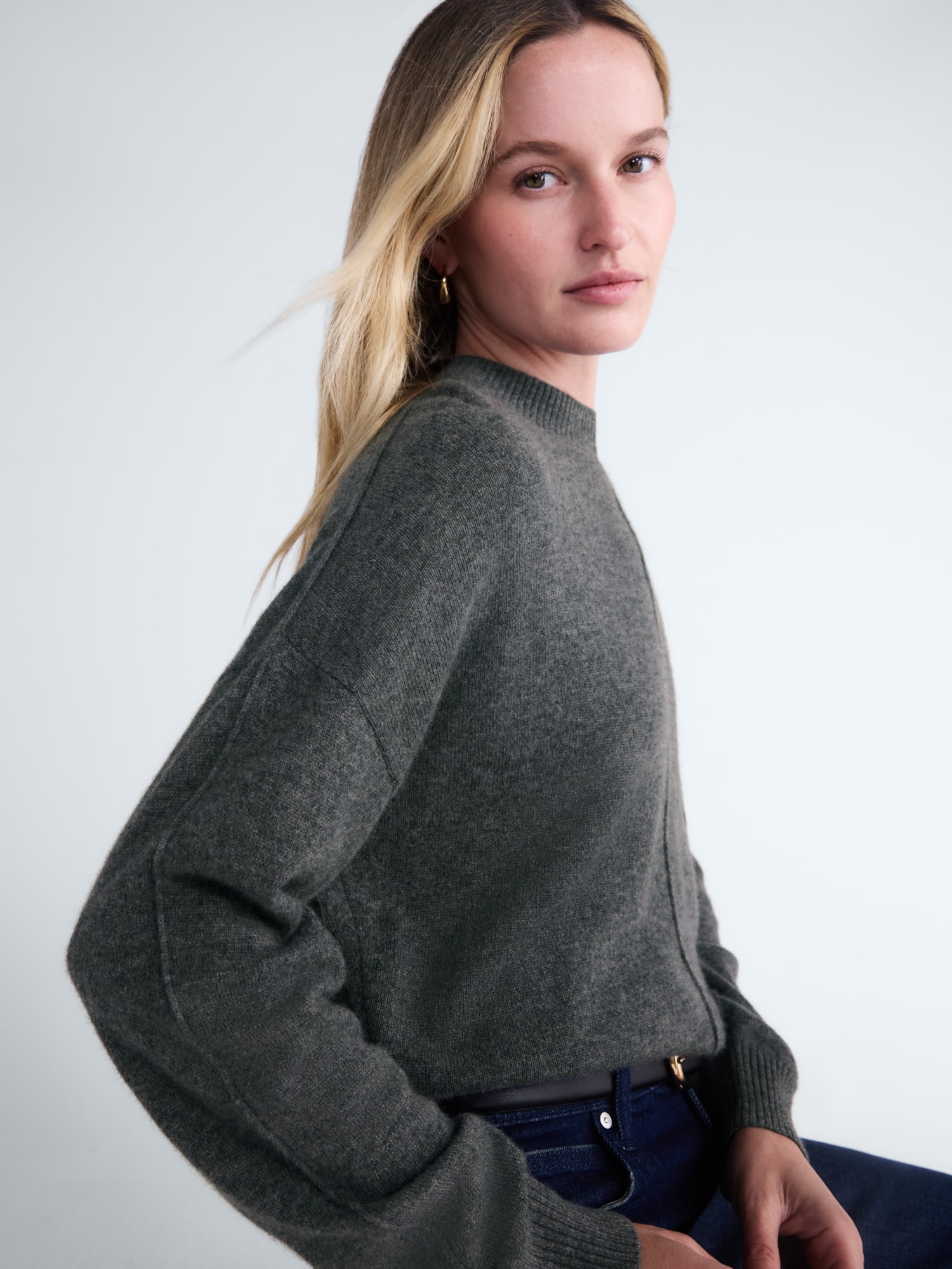 Scoop Women’s Cashmere Wedge Sweater, Lightweight, Sizes XS-XXL