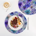 thumbnail image 4 of 3PCS Trivet Mats 15 Inch Round Heat-Resistant Pot Holders Hot Pads Table Decor Watercolor Blue-purple Flowers, 4 of 6