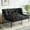 Corded Black, variant on 6" Futon Mattress Full Size, Tufted Futons Sofa Couch Bed with Twisted Rope Design Edging, Thick Corded Fabric Floor Mattress for , Shredded  Filling (Frame Not Included),
