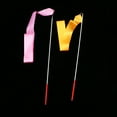 thumbnail image 1 of Minkissy 4Pcs Gymnastics Dance Streamers Rhythmic Ribbon for Dance Performances in Orange and Pink, 1 of 7