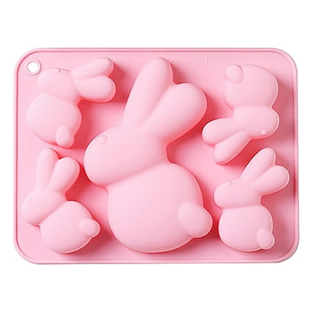 

Yedhsi Easter Bunny Silicone Mold Holiday Cake Baking Pan Ice Baking Diy Complementary Food Making Mold Chocolate Mold
