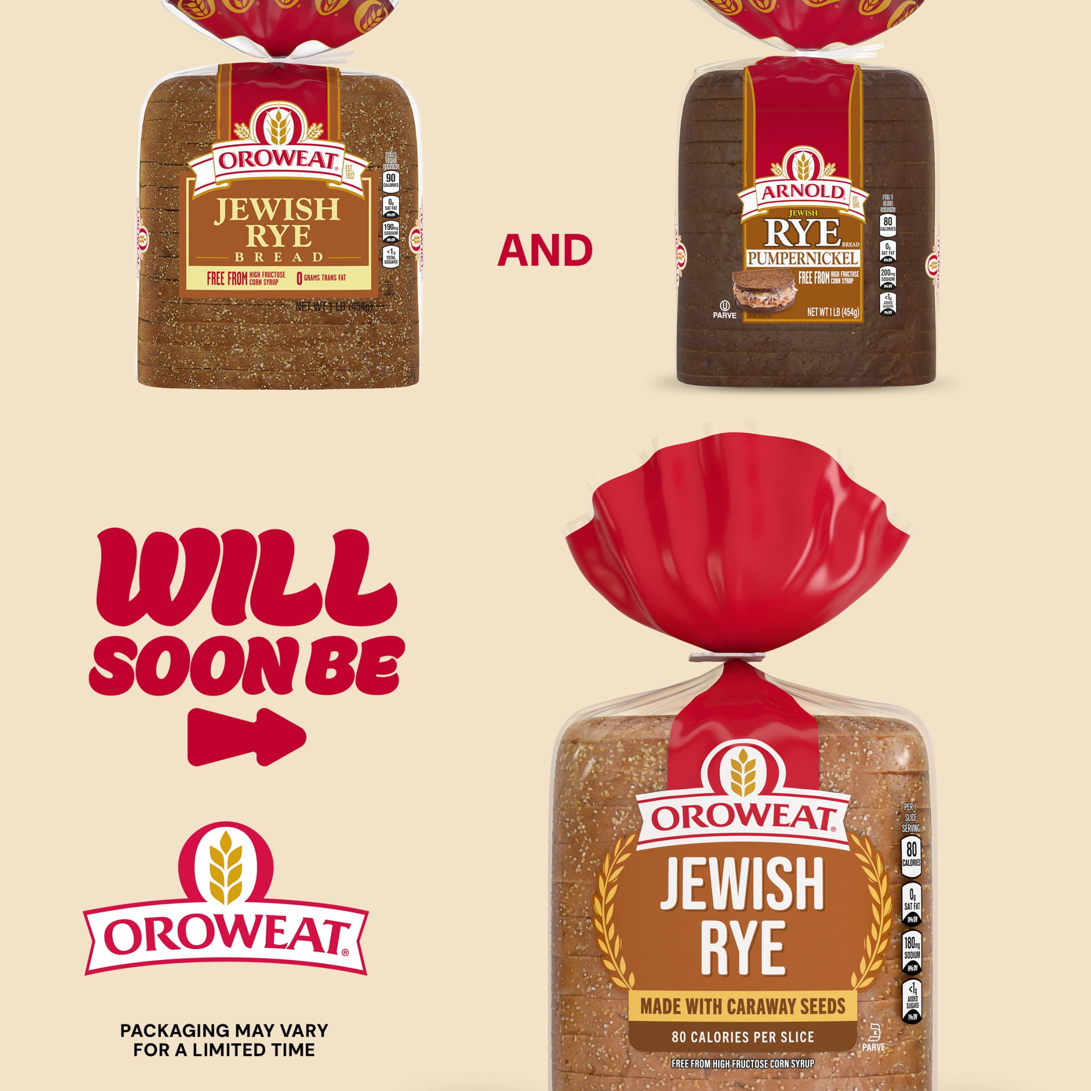 Oroweat Jewish Rye Bread, 16 oz