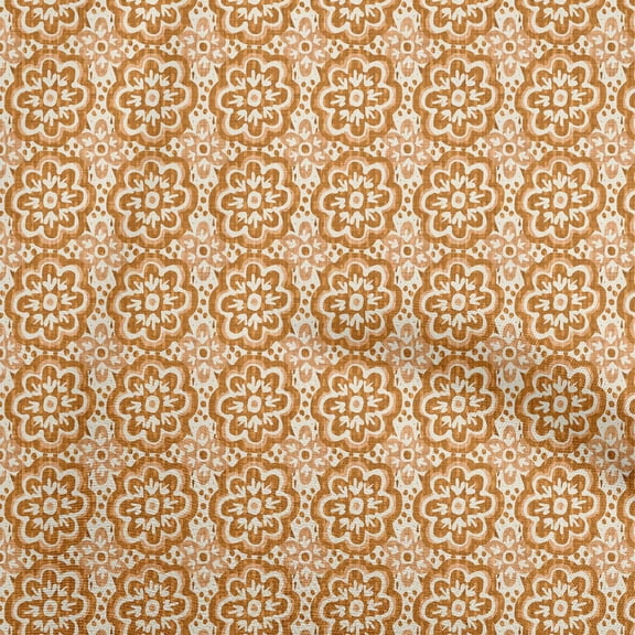 oneOone Polyester Spandex Mustard Yellow Fabric Asian Block Craft Projects Decor Fabric Printed By The Yard 56 Inch Wide