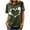 Army Green, variant on Patlollav Women Tees Under $10,Women's St. Patrick'S Day T-Shirt Four Leaf Clover Heart Print Round Neck Short Sleeve Casual Tops