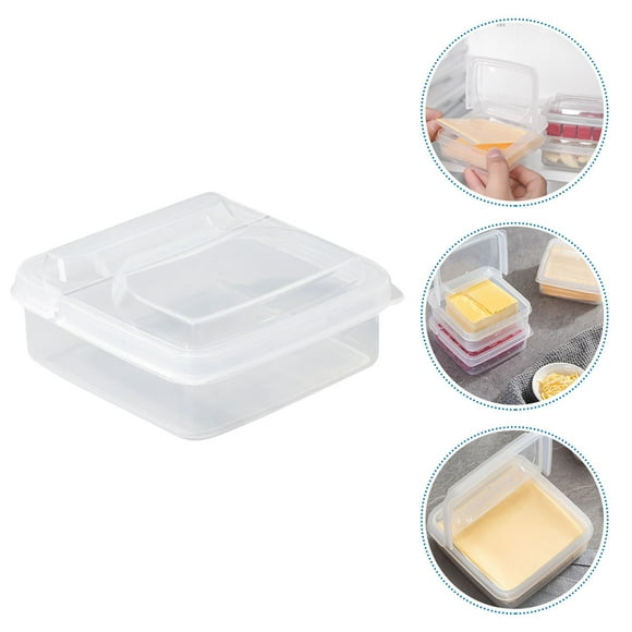 Fridge Cheese Box 2pcs Container for Sliced Cheese and Deli Meat Keeps Food Fresher