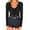 Black, variant on Womens V Neck T-Shirt,Tie Front Straps Tees,Summer Long Sleeve Blouses Women's Midriff-Baring Tops Shirts S-XL
