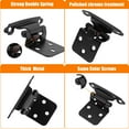 thumbnail image 4 of Tysrjsv 20pcs Cabinet Hinges Self Closing Frame Cabinet Hinges Cold Rolled Steel Cupboard Hinges Sturdy Kitchen Cabinet Door Hinges Cabinet Hardware for Kitchen Bathroom Office (Black), 4 of 9