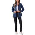 thumbnail image 5 of INSPIRE CHIC Denim Shirt Women Button Down Long Sleeve Pocket Trendy Denim Tops Jean Shirts, 5 of 5