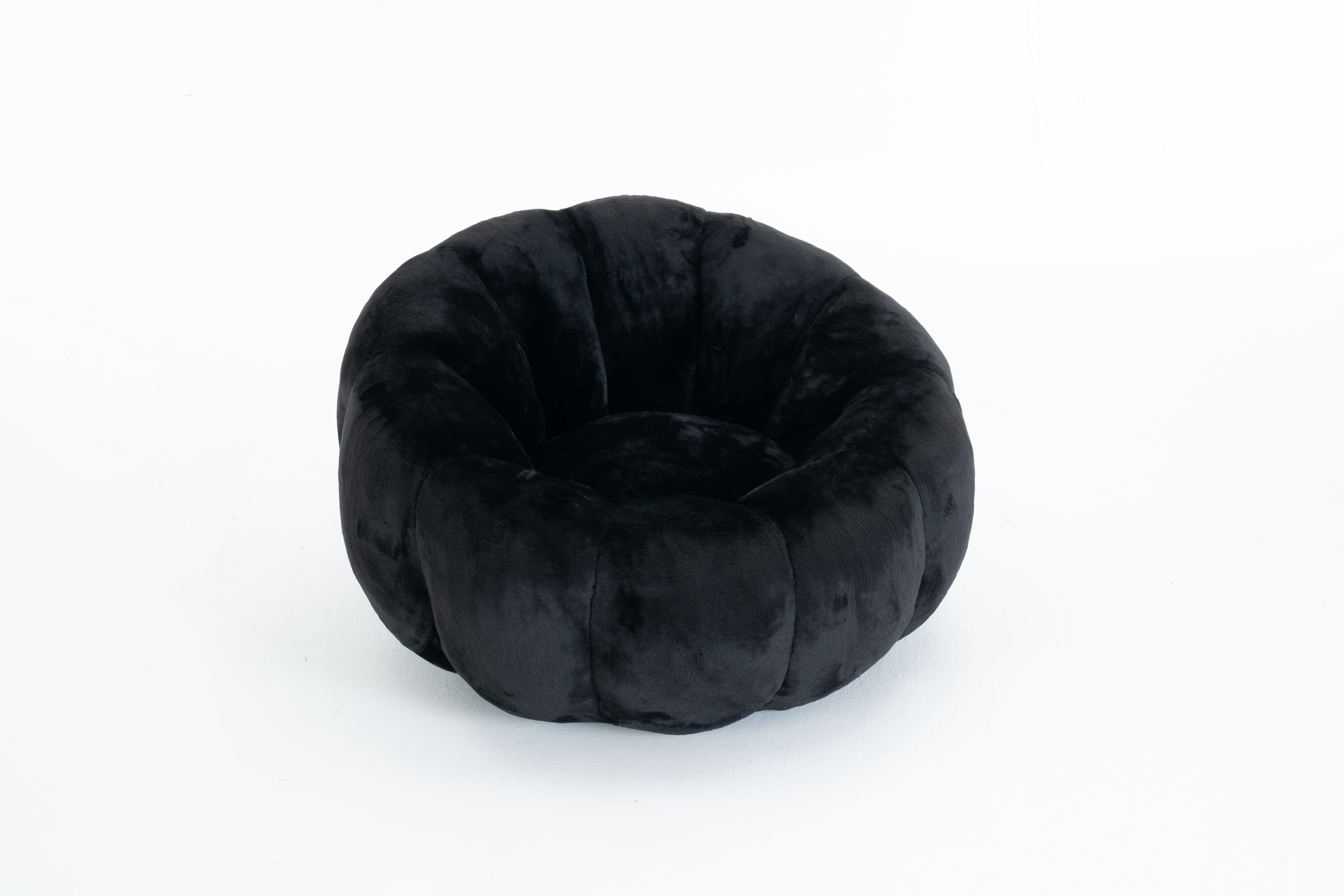 Eyisean 45" Fluffy Bean Bag Chair for Adults with Floral-Shaped Backrest, Comfy Soft Cloud Reading Chair with Faux Fur & Foam, Lazy Lounge Single Sofa for Bedroom, Living Room, Apartment