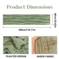 thumbnail image 2 of 6 Pack 9.8FT Sage Green Cheesecloth Table Runner, Rustic Sheer Gauze Fabric Tablecloth, Boho Decoration for Wedding Birthday, 2 of 7