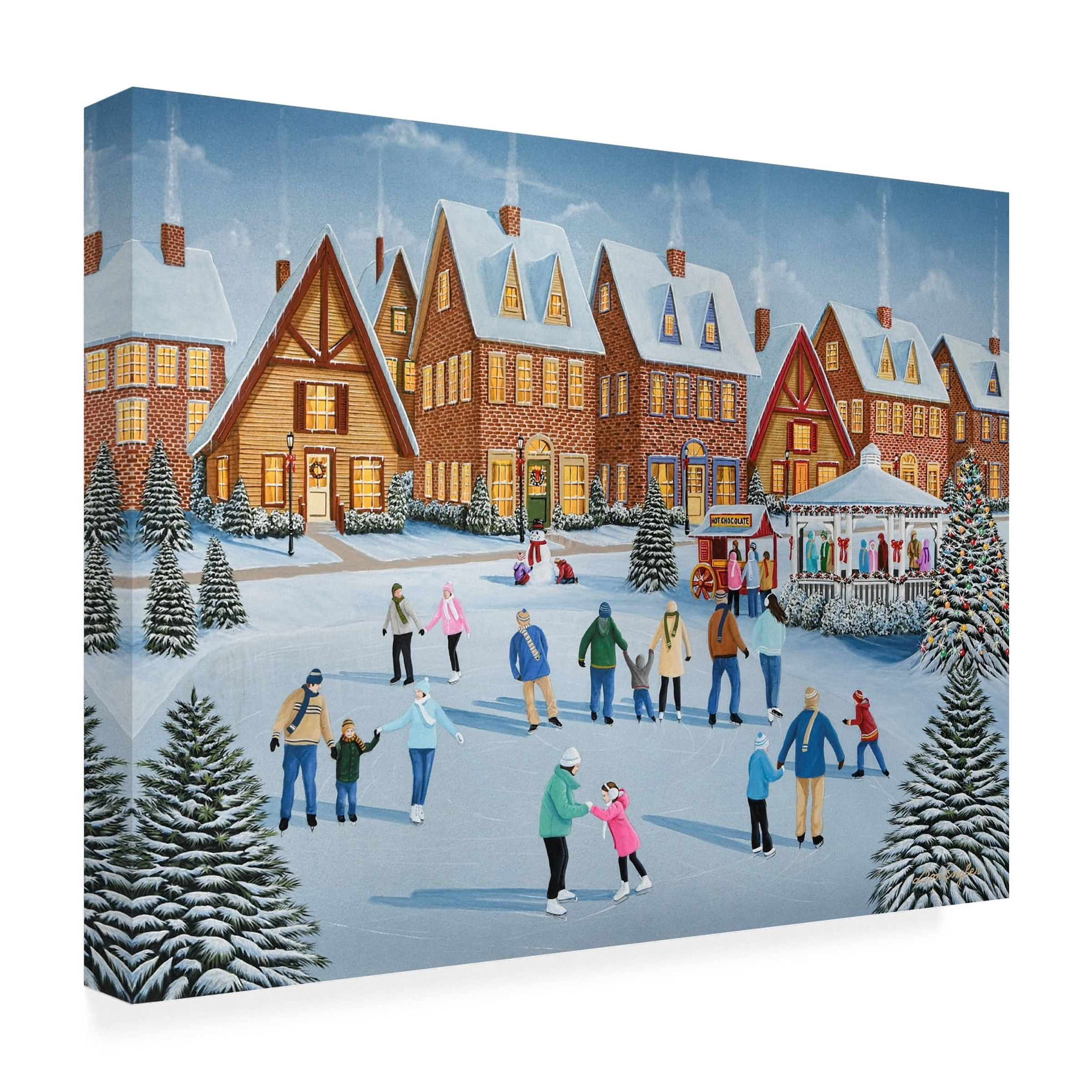 Don Engler 'Holiday Skate' Canvas Art