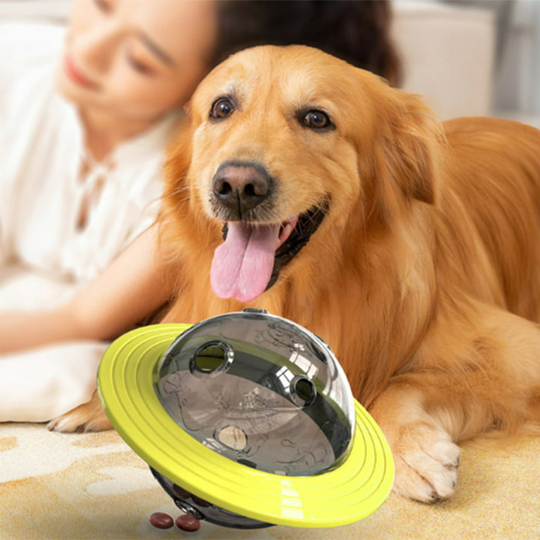 Dog Treat Toys Interactive Dog Treat Dispenser Toys for Large Medium Small  Dogs Treat Puzzle Toys Durable Fun Slow Feeder Ball Dog UFO Treat Toys