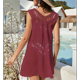 thumbnail image 5 of Traje de Baño para Mujer, Pareo, Bikini, Playa, Bikini, Pareo Vino Tinto Talla Única, 5 of 9