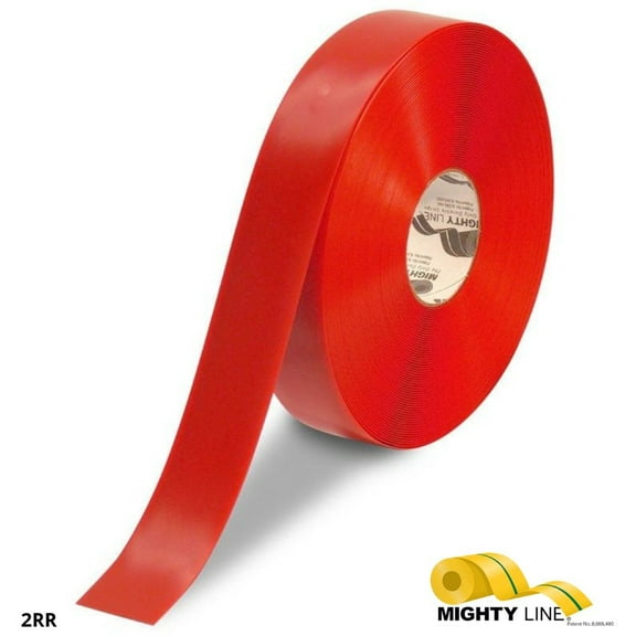 Mighty Line 2" RED Solid Color Tape - 100' Roll