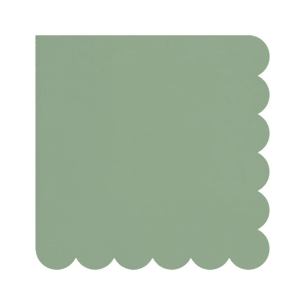Servilletas de Cóctel Papel Servilletas de Cóctel Verdes, Servilletas Verdes en Forma de Ventilador, Servilletas de Postre Desechables, Servilletas de Bebidas, Servilletas de Cena, 6.49x6.49In Papel D