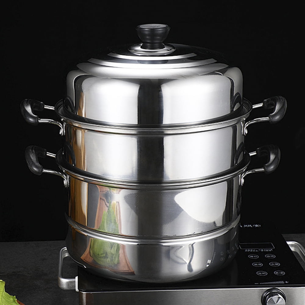 Stainless Steel 5 Tier Steamer Meat Vegetable Cooker Steam Pot Kitchen Too 