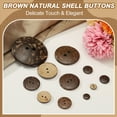 thumbnail image 4 of Natural Coconut Shell Buttons, 4 Holes Wooden Buttons for Sewing DIY Crafts Shirt 100 Pcs & 11.5 mm & Brown, 4 of 7