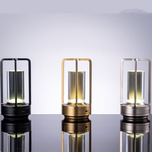 Becaristey Illuminer l'Espace avec Lampe en Cristal Luminosité à la Demande Tactile Lanterne en Cristal Lumison Lampe de Table Or
