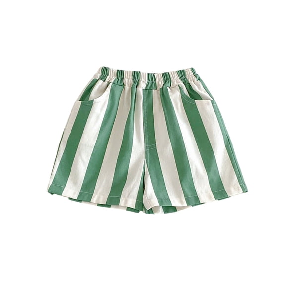 Kiijoy Summer Toddler Boys Striped Shorts Casual Lightweight Pull On Shorts for Kids, Sizes 3-4T