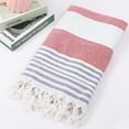 thumbnail image 3 of Cheer.US Turkish Beach Bath Towel-with Soft Terry Cloth on One Side Luxury Peshtemal for spa Pool Bathroom Sand Free %100 Cotton Blanket Towels Set, Gift for Women-/70.9" x 39.4", 3 of 7